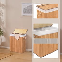 Wasmand / wasmand FALSTER XL B bamboe hjh LIVING — thumbnail 5