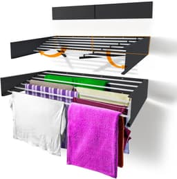 120 cm - Wandmontage - Industrieel Grijs - 4 m Drooglengte — thumbnail 1