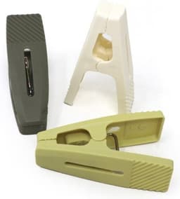 Wasknijpers ophangmandje met haak - zilver - en 80x gekleurde wasknijpers van 6 cm - was ophangen — thumbnail 2