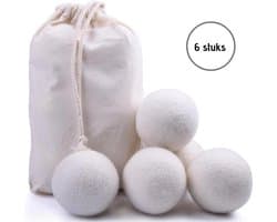 Happy laundry™ Duurzame wollen droger ballen - Drogerballen - Dryer balls - Wasdroger ballen - Ballen voor snellere droogtijd - Drogerbollen - 6 stuks — afbeelding 1