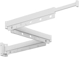 Drievoudig opvouwbaar kledingrek met verlengde arm, aan de muur bevestigd droogrek voor het drogen van kleding aan de lucht, opvouwbaar en intrekbaar kledingrek voor wasgoed, balkon, slaapkamer - Wit — thumbnail 1