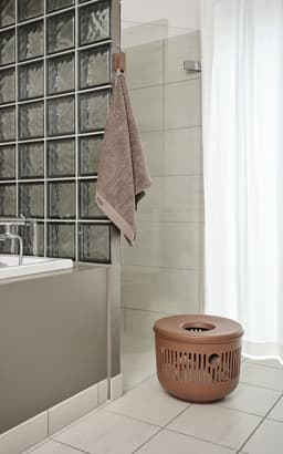 Zone Denmark Ume Wasmand - 30 liter - Terracotta - Kunststof - Ronde Wasmand met Hengsel - Kleine Wasbox of Opbergmand — thumbnail 5