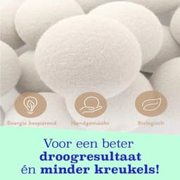 Casa Calma® Drogerballen - Wasdroger - Wasverzachter - Droger Ballen - 6 Stuks - Schapenwol - Energie Besparen — thumbnail 2
