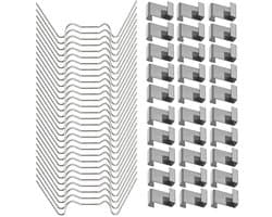WiseGoods Premium Glas Kasclip Bescherming - 100 Stuks Roestvrijstalen Bevestigingsclip - Tuinieren - Kas Clips - 100 RVS Klemmen