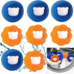 8-delige wasmachine haarvanger, huisdierhaarverwijderaar voor het verwijderen van haren van huisdieren en het verzamelen van honden-, katten- en pluisharen in de wasmachine. — thumbnail 1