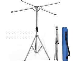 CRLYN® Droogmolen met Voet voor Camping & Thuis - Wasrek Staand - Droogrek Inklapbaar