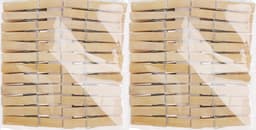 Bamboe wasknijpers - 96x - hout - 7 cm — thumbnail 1