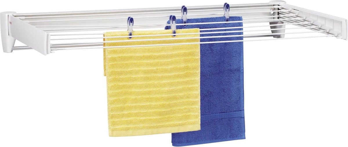 Art Dry 100 Wandroogrek Inklapbaar - 3 jaar garantie - Binnen/buitengebruik - Ruimte besparend - Compact - Wit — afbeelding 1
