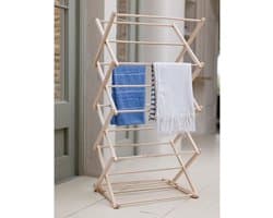Trendyard Inklapbaar Droogrek Hout - Wasrek Opvouwbaar - Staand - Hoog - 60x50x151 CM - Droogrek 4M — afbeelding 1