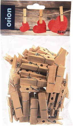 Mini Wasknijpers Houten 4,5 cm 50 stuks - Clips voor Fotos - Decoratie - Foto Knijpertjes — thumbnail 2
