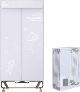 Draagbare Elektrische Wasdroger - Snelle Droogmachine met Grote Capaciteit en Geen Installatie Vereist - 170 cm, 1500 W, Grijs — thumbnail 1