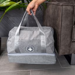 Intirilife Waterdichte reistas in GREY - Ruime textieltas van waterafstotende Oxford stof, perfect voor uitstapjes, vakanties, reizen en nog veel meer. — thumbnail 2
