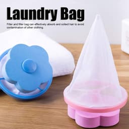 Livia home - drijvende waslint - herbruikbare wasmachine pluizenvanger - blauw en roze - haarverwijderaar - filterzak - geschikt voor wasserij - 4 stu — thumbnail 3