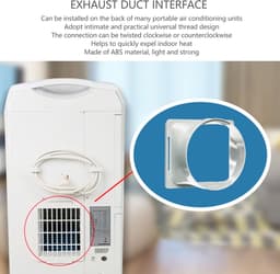 Dailygoods - Air Conditioner Afvoerslang Adapter - Vierkant naar Rond - 5.9 Inch Aansluiting - Geschikt voor diverse airco's - Kwaliteit en duurzaamhe... — thumbnail 4