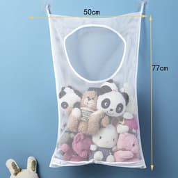 Dailygoods- Wasmand met deksel - Wasmand 3 vakken - Wassorteerder - Waszakken - Waterdicht - Ruime capaciteit 77x50cm - Waszak — thumbnail 3