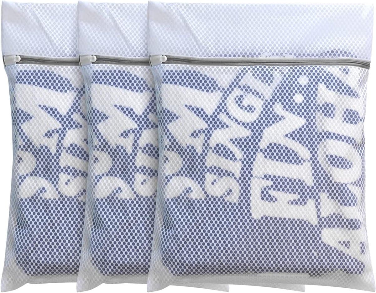 Waszakken, waszakken van mesh voor de wasmachine, 3-delige set waszakken van mesh, duurzaam wasnet, geschikt voor ondergoed, overhemden, jurken, damesblouses, sjaals en speelgoed,l, 50*60cm — afbeelding 1
