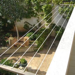 Waslijn Koord - Kabel Messing - Buiten Ophangen - Hoge Belasting - 20 Meter - Wit — thumbnail 2