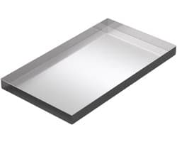 Lekbak RVS - Opvangbak Apparaat - Vloer Beschermen - Verhoogde Rand - 100x100x5cm - Zilverkleurig