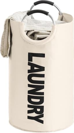 Opvouwbare Wasmand 115L Wasmand met Handgrepen - Grote Wasmand Organizer 43x43x79 cm - Ruimtebesparende Laundry Basket van Oxford Stof - Draagbare Waszak met Aluminium Handgreep - Wasmand voor Kleding — thumbnail 1