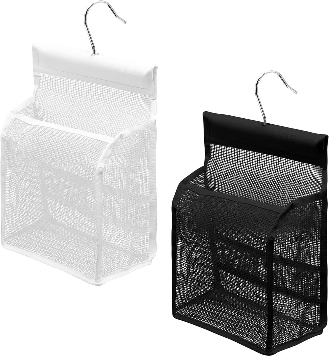 Wasknijperzakken - set van 2 met haken - flexibele hangorganizer voor badkamer - keuken en camping - opslag - hangend voor wasknijpers - badkameraccessoires - reisaccessoires - multifunctionele opbergoplossing — afbeelding 1