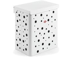 WESCO Wasmand Duo 1 met Inzet | 64 Liter | Duo Wasbox (2x32 Liter) | Metaal - Mat wit | Waskorf