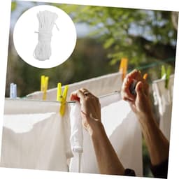 Nylon Touw Kledinglijn - Waslijn Outdoor Touw - Kleding Drogen - Lichtgewicht & Duurzaam - 3000X0.6CM - Wit — thumbnail 2
