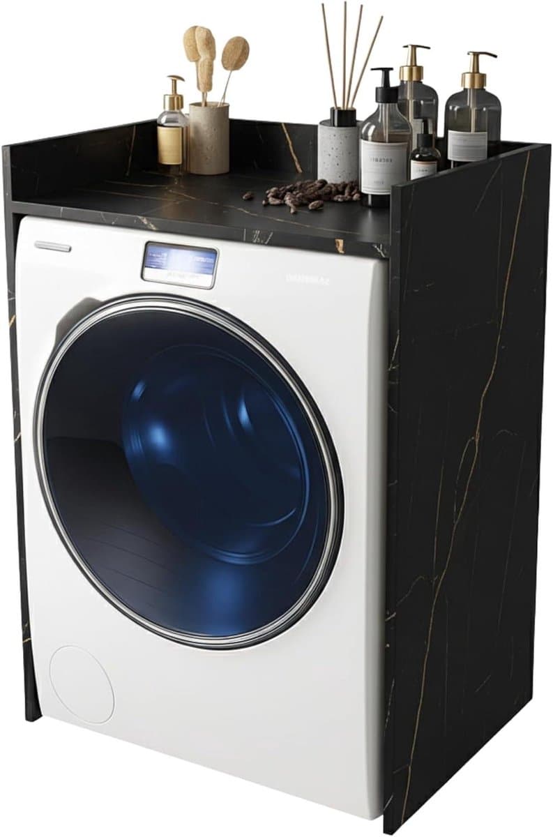 InnovaHome Wasmachine Kast & Ombouw – Geluiddempend Meubel met Plank – Zonder Boren – Extra Stevig 18mm Materiaal – 66x97x62cm – San Sebastian — afbeelding 1