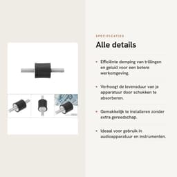 Dailygoods- Trillingsisolator 4 Stuks - Rubberen Steunen - Anti-vibratie Dempers - Schokdempers - Geluidsisolatie - Efficiënt Trillingsdemping — thumbnail 2