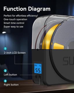 Filament Droger - Droogbox - 3D Printen - Instelbare Temperatuur - 1kg Spoelen - Zwart — thumbnail 2