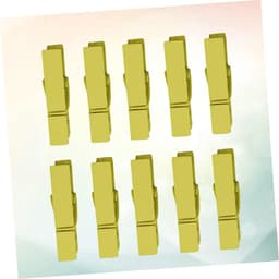 Houten Knijpers - Kleine Clips - Foto's Ophangen - Natuurlijk Hout - 3.5 cm - Geel — thumbnail 3