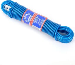Waslijn - Kledinglijn - Buiten Droge Kleding - Stevig PVC Materiaal - 15 Meter 4.8mm - Blauw — thumbnail 1