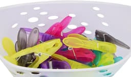 Wasmand met Wasknijpers - Knijpermandje Opberghanger - Was Sorteren - Windbestendige Knijpers - 22 x 13.5 x 13.5 cm - Meerkleurig — thumbnail 5