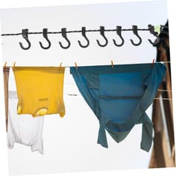 Elastische Waslijn - Reis Waslijn - Kleding Drogen - Winddicht Antislip - 30ft - Zwart — thumbnail 3
