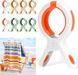 Sterke Winddichte Klemmen voor Strandstoelen - 9 Stuks Grote Kledingknijpers, Handdoek Klemmen voor Zonnebedden, Ideaal voor Badhanddoeken en Bedlinnen — thumbnail 1