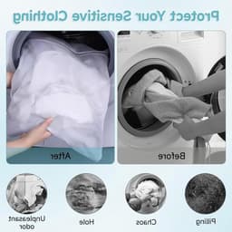 Grote wasnetten van 60 x 80 cm voor de wasmachine, herbruikbare waszakken voor delicate kleding en ondergoed — thumbnail 2