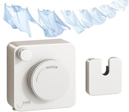 Intrekbare waslijnen - Waslijn binnen - Ruimte besparen - Geen boor installatie - 48 meter - Wit — thumbnail 5