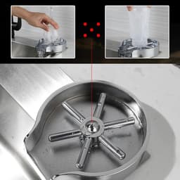 Glas Wasmachine - Flessen Reiniger - Snel Glazen Spoelen - Automatisch Spuiten - 5 Stuks - Zilver — thumbnail 3