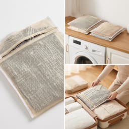 3 Stuks Katoenen Waszakken met Rits, Duurzame Gaaszakken voor Ondergoed, Kleding en Sokken (40 x 30 cm) - Ideaal voor Wassen en Organiseren — thumbnail 3