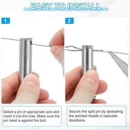 10x25mm Single Eyelets - 4pcs 304 Stainless Steel Flat Head - Tow Bar Spindle Lock System - Hinge Bevestiging - Zilver — thumbnail 4