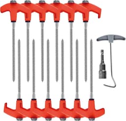 Grondhaken Dekzeilen - Outdoorharingen - Stabiele Bevestiging - Zelfoplichtende Coating - 27 cm - Grijs — thumbnail 5