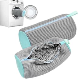 Set van 2 Herbruikbare Schoenwaszakken voor de Wasmachine, Geschikt voor Alle Schoenen en Maten, Grijs en Duurzaam — thumbnail 1