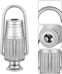 Dailygoods- Waslijnspanner Aluminium - Katrol - Waslijnbevestigingsgereedschap - Duurzaam - Voor binnen/buiten - Afmetingen 8x3,5x3 cm - Waslijn — thumbnail 4