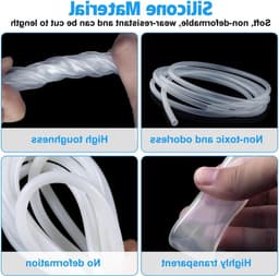 Flexibele Siliconen Slang 6mm ID x 10mm OD, 1.5m Transparante Voedselveilige Slang voor Water, Lucht en Olie Transport — thumbnail 2