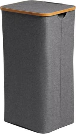 REN® Wasmand 2 Vakken - Wasmand - Wassorteerder - Grijs - 40cm x 33cm x 70cm — thumbnail 1