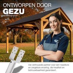 Grondanker - Paalhouder Bodemhulzen - Schutting Plaatsen - Inschroefbaar - 96 x 865 mm - Thermisch Verzinkt — thumbnail 2