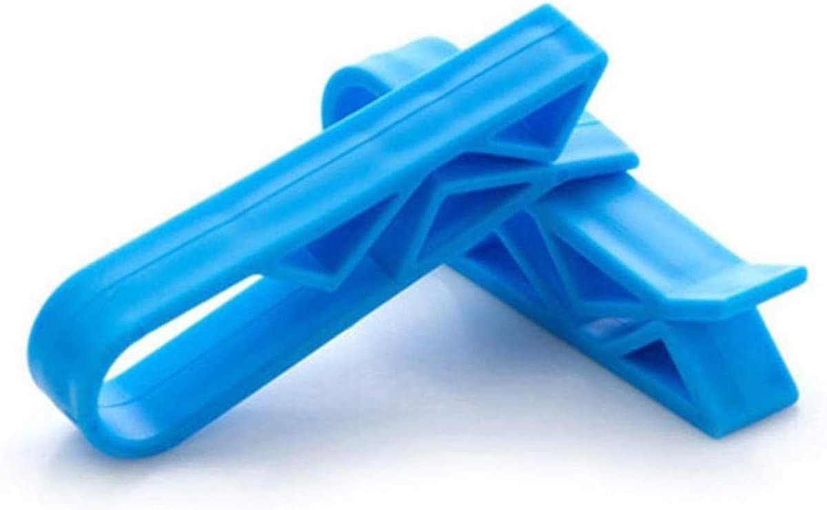 Vuilniszak Clips - Prullenbak Klemmen - Afvalzak Fixeren - Gladde Gesp Geen Bramen - 2 stuks - Diverse Kleuren — afbeelding 1