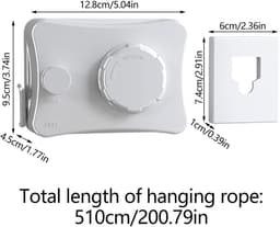Waslijn Binnenshuis - Draagbare Drooglijn - Flexibel Drogen - Installatie Zonder Boren - 5.1 Meter Lengte - Wit — thumbnail 5