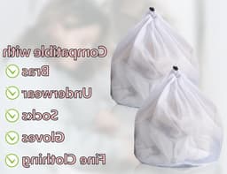 2 x Wasnetten 30 x 40 cm, Herbruikbaar, Dichte Mesh, Geschikt voor Wasmachine, Ideaal voor Kleding en Ondergoed — thumbnail 3