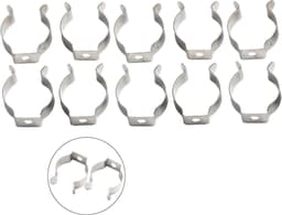 Veerhouder Clips - Gereedschap Hangers - Gereedschap Opbergen - Open Type - 10 Stuks - Zilver — thumbnail 3