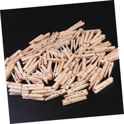 Houten wasknijpers - mini-decoratieve knijpers - 100 stuks - 4,8 cm - hout — thumbnail 2